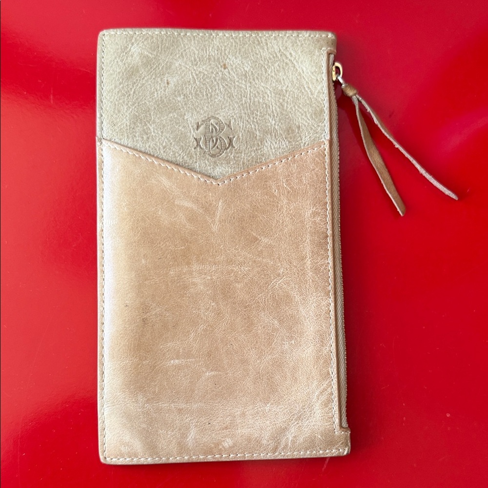 Borgasets Vintage Italian Leather RFID Wallet Card  Oil-Wax Cowhide Tan & Black